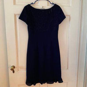 Womens' David Warren Black Sparkle Prom or Cocktail Dress Size 8